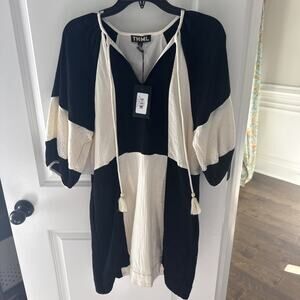 Women’s THML Dress Black White Checkered Size XS Dutton Dress